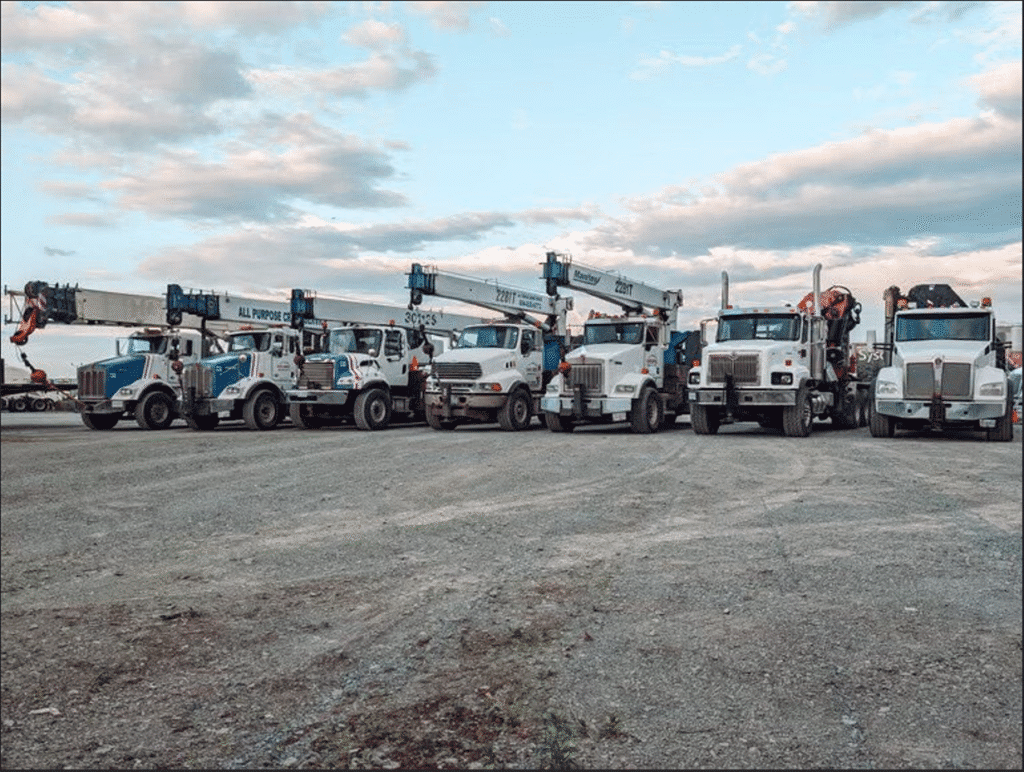 stiff boom crane truck fleet